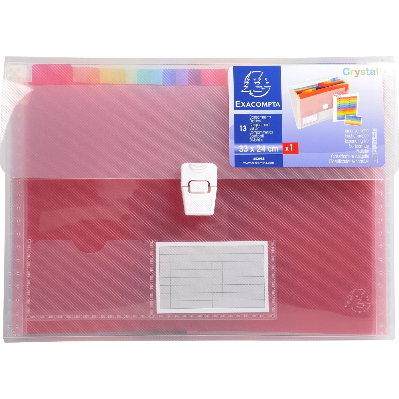 Harmonikamappa, A4, PP, 13 rekeszes, EXACOMPTA (55298E)