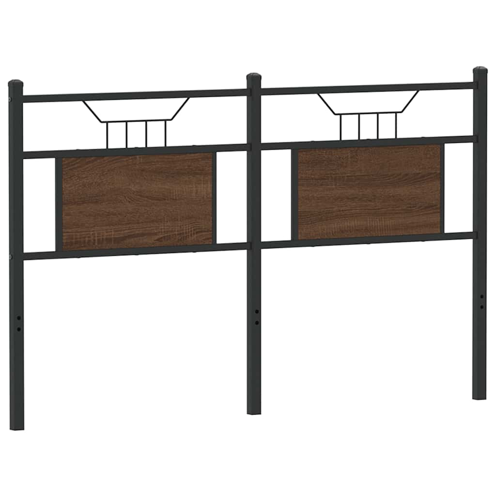 barna tölgy színű szerelt fa és acél fejtámla 137 cm (4106873)