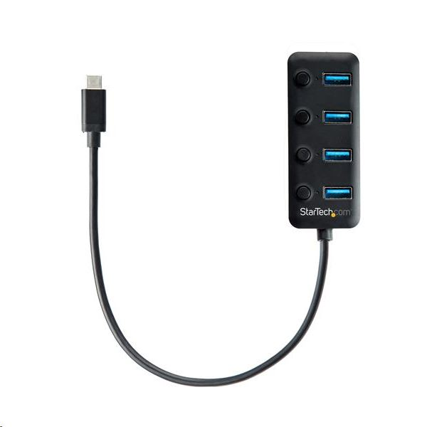 StarTech.com HB30C4AIB rozbočovač rozhraní USB 3.2 Gen 1 (3.1 Gen 1) Type-C 5000 Mbit/s Černá