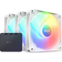 Kit ventilatoare + Controler RGB NZXT F120 RGB Core Triple Pack, 3 x 120mm, Alb