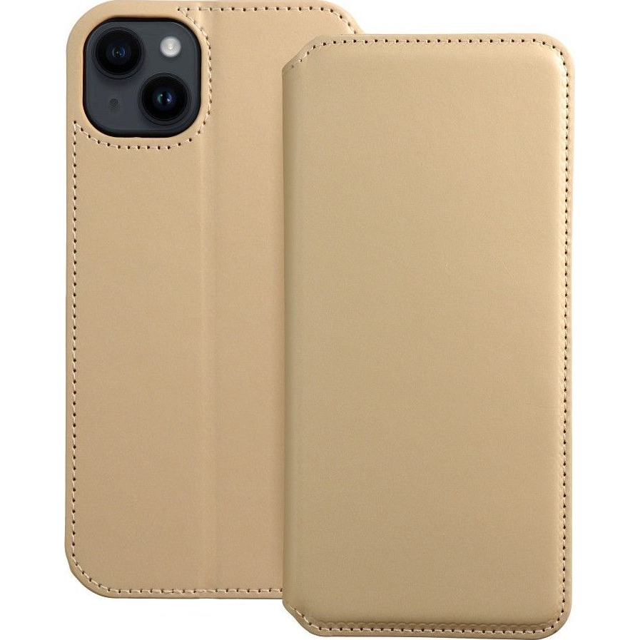 Dual Pocket Apple iPhone 14 Plus, flip tok, arany (5903396190483)