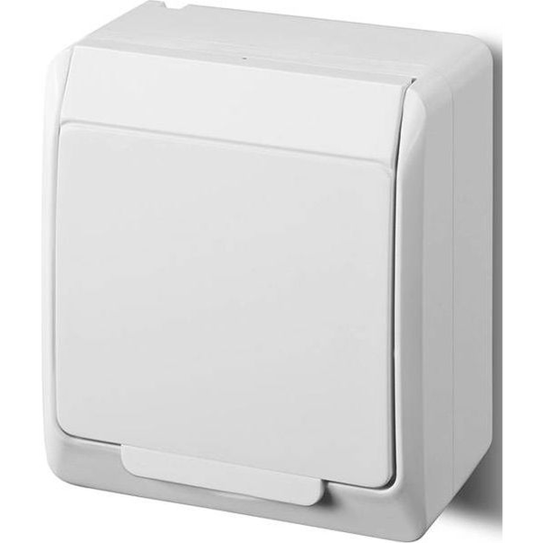  Elektro-Plast HERMES Gniazdo pojedyncze z/u 2P+Z SCHUKO IP44 białe (0324-02)