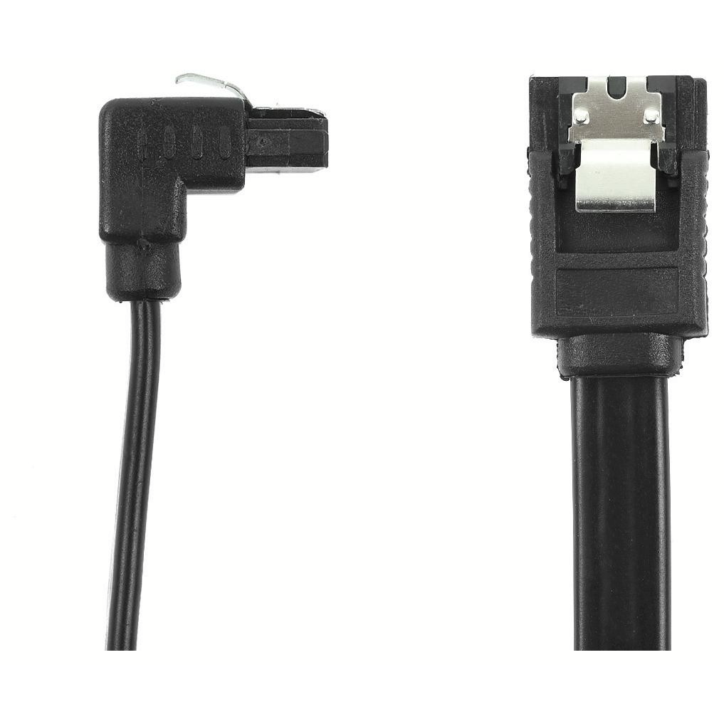 Accura ACC2204 SATA III kábel 0,3m (derékszögű SATA III apa - SATA III apa) - Fekete (ACC2204)