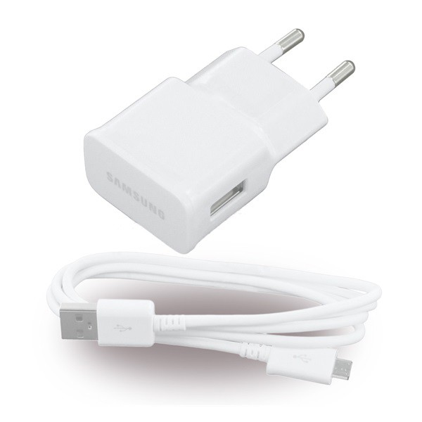 SAMSUNG hálózati töltő USB aljzat (5V / 1000mA + ECB-DU4AWE microUSB kábel) FEHÉR (ETA0U83EWE_ECB-DU4AWE) (ETA0U83EWE_ECB-DU4AWE)