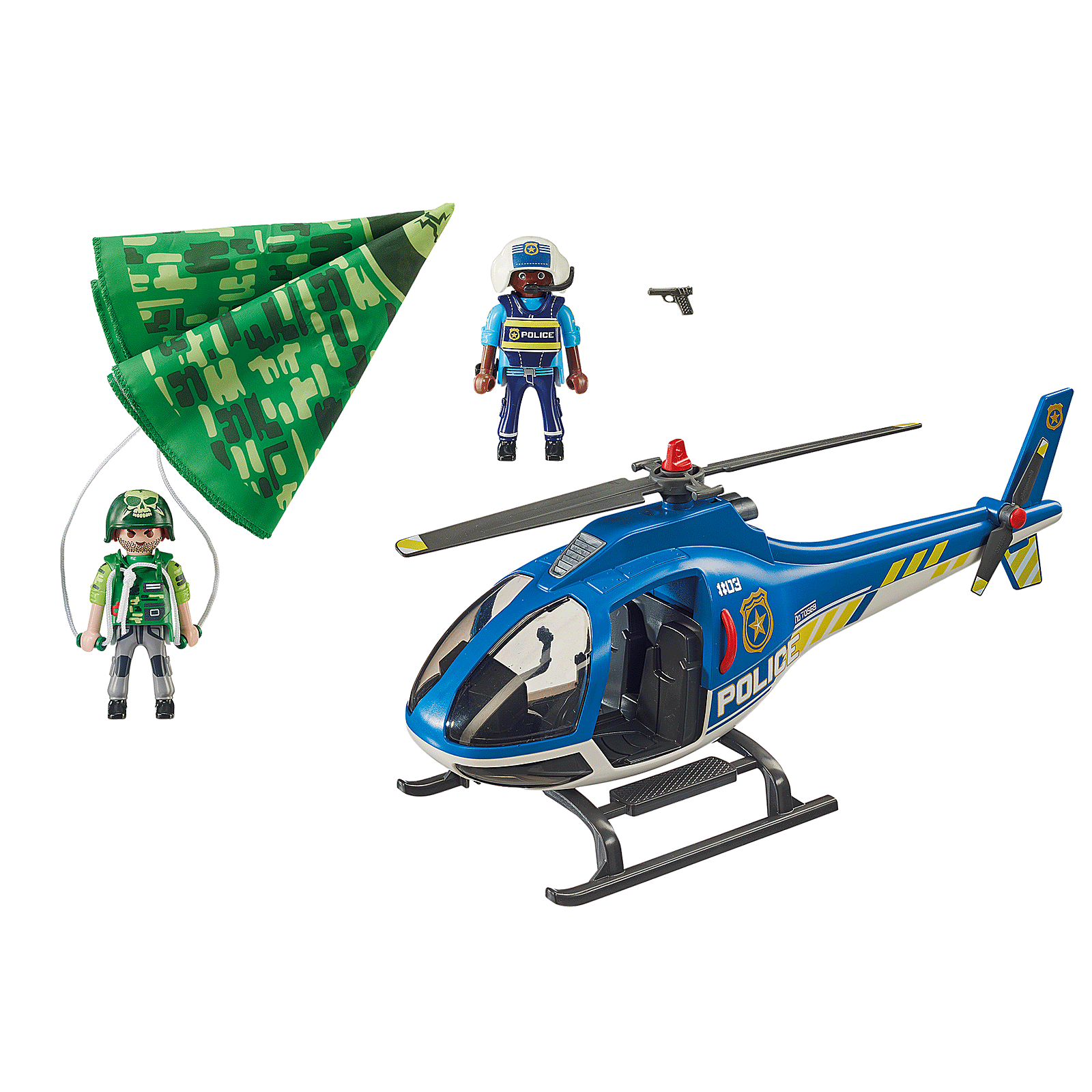 Playmobil Rendőrség: Helikopteres ejtőernyős-üldözés (70569)