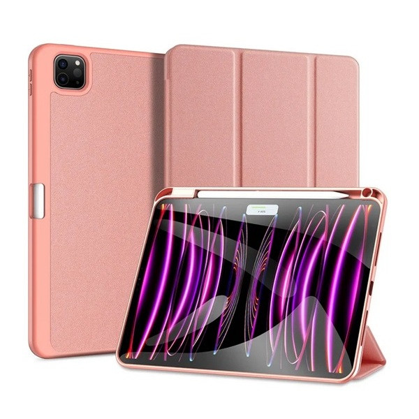 Apple iPad Pro 11 (2024), mappa tok, Smart Case, érintőceruza tartó, Dux Ducis Domo, rózsaszín
