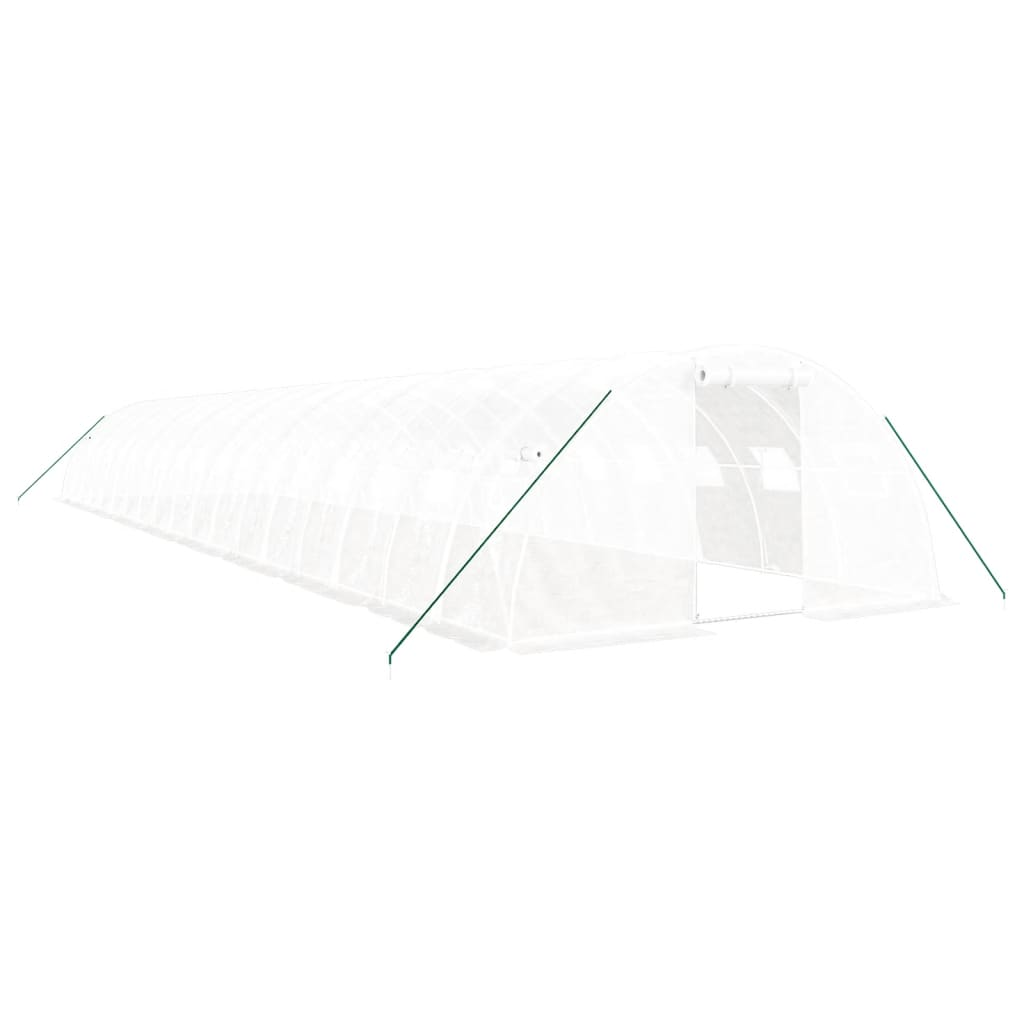 fehér acélvázas melegház 72 m² 18 x 4 x 2 m (3188079)