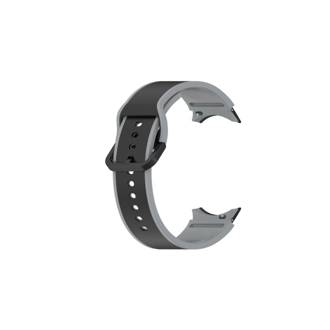 Mybandz Samsung Galaxy Watch 5/6/7 Rés nélküli Szilikon Okosóra szíj 20mm - Fekete/Szürke