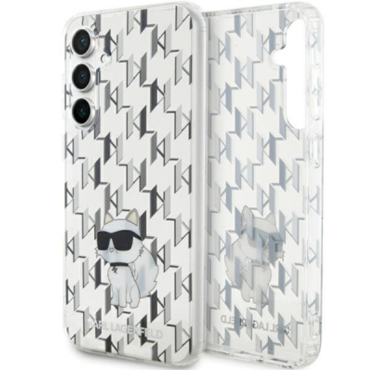 Karl Lagerfeld Monogram Choupette Samsung Galaxy S23 FE Tok - Fehér (KLHCS23FEHNCMKLT)