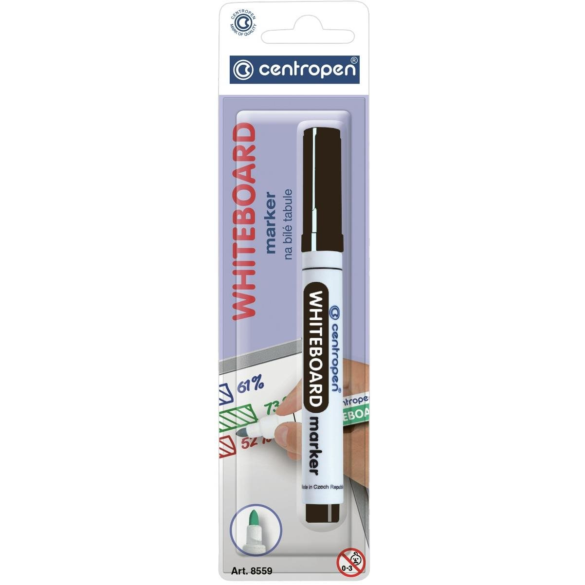 CENTROPEN 8559 - táblafilc, fekete (8595013634349)