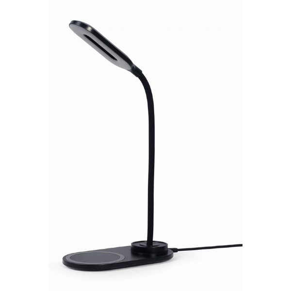 Gembird - Lámpara De Escritorio Con Cargador Inalámbrico Negro De Gembird Gb12500