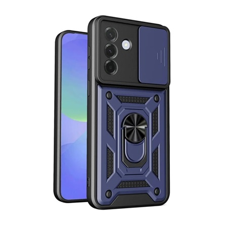 GIGAPACK Defender szilikon telefonvédő tartógyűrűvel kameravédős Samsung Galaxy A37 5G sötétkék GP-182777