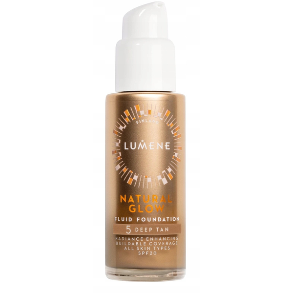LUMENE Natural Glow Fluid Foundation SPF20 Shade 5 Deep Tan