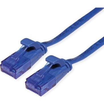 VALUE Patchkabel Cat.6A (Class EA) UTP, extra-flach, blau, 1,5 m