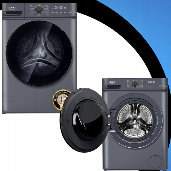 CHIQ CW07123863AX Steam Space Pro elöltöltős gőzös mosógép 7 kg CW07123863AX