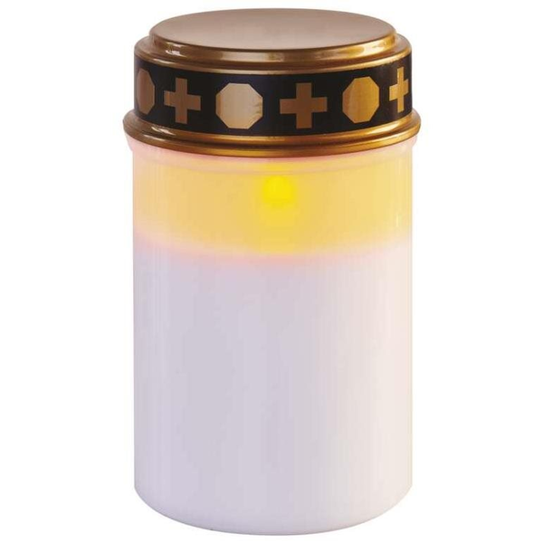 EMOS LED temetői gyertya, 12,5 cm, 2x C, beltéri és kültéri, vintage, időzítővel