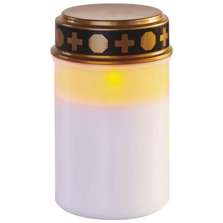 EMOS LED temetői gyertya, 12,5 cm, 2x C, beltéri és kültéri, vintage, időzítővel (DCCV21)