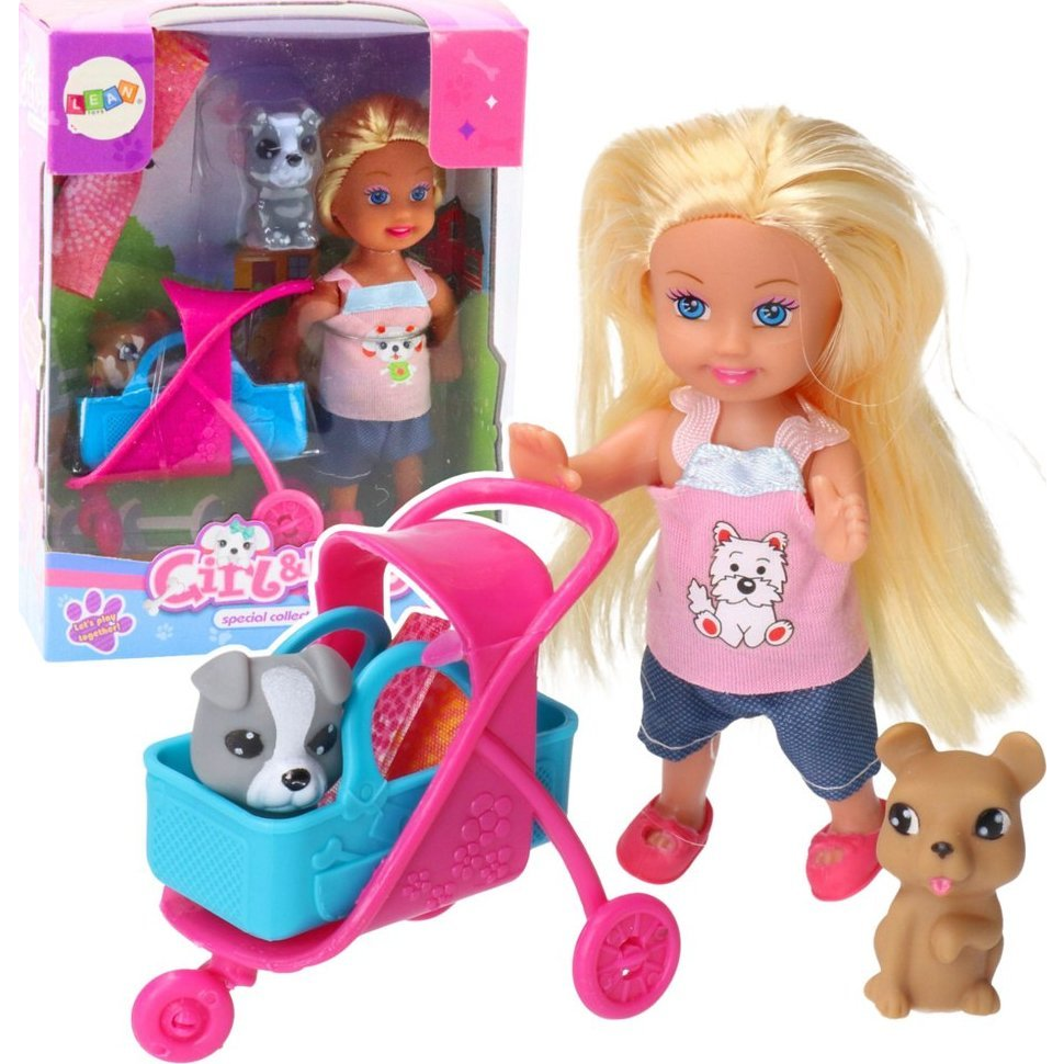 Mini Babakocsis Baba Kutyahordozóban Kutyák Szett Szürke 24837Barna (24837)