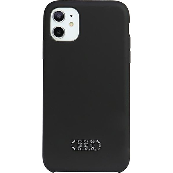 Audi Szilikon Tok iPhone 12/12 Pro 6.1" Fekete Keménytok  