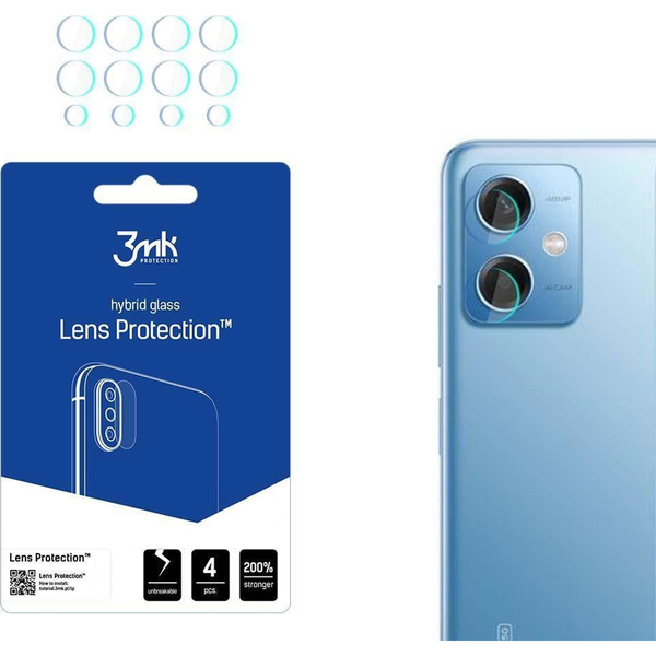  3MK Szkło Hybrydowe na obiektyw Xiaomi Redmi Note 12 5G - Flexible Glass Lens