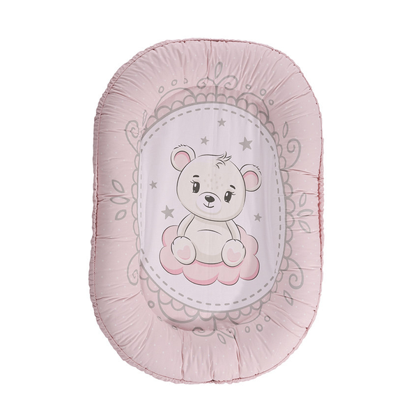 LORELLI 2in1 babafészek - Rózsaszín maci