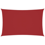 piros téglalap alakú oxford-szövet napvitorla 2 x 5 m