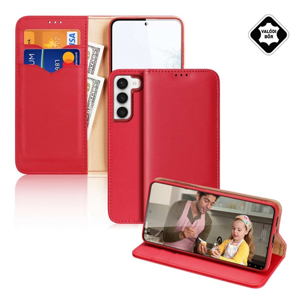 Dux Ducis Hivo Samsung Galaxy S23 Plus Flip Tok - Piros (GP-134557)