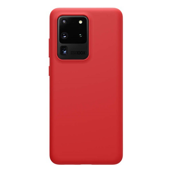 NILLKIN FLEX PURE szilikon telefonvédő (ultravékony, környezetbarát, mikrofiber plüss belső, matt) PIROS [Samsung Galaxy S20 Ultra 5G (SM-G988B)] (5996457940783)