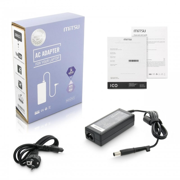 Síťový adaptér Mitsu 18.5V 3.5A (7.4x5.0 pin) pro notebook HP, Compaq