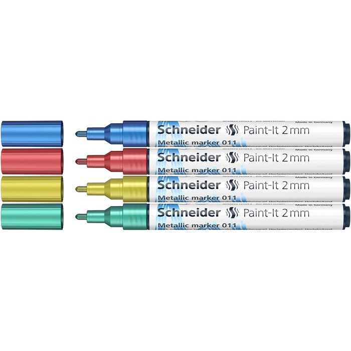 Schneider Paint-it 011 2mm Akril marker készlet - Vegyes színek (4 db / csomag) (ML01111502)
