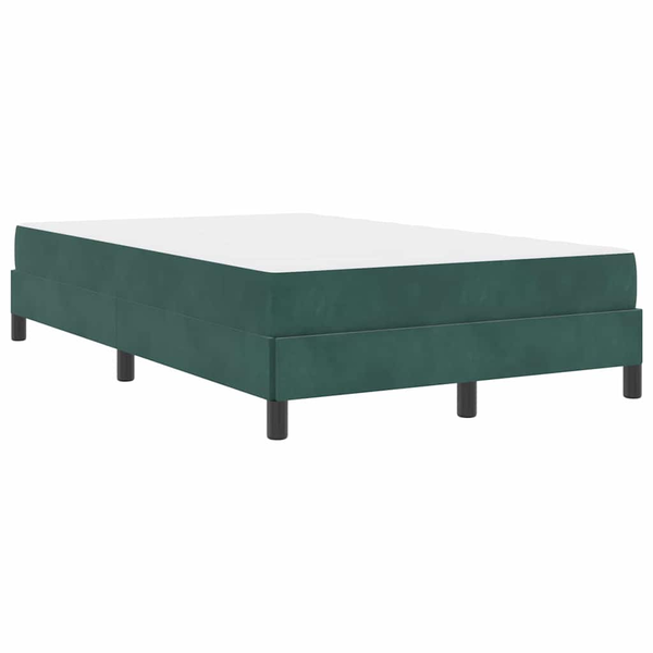 Boxspring ágy matraccal Sötétzöld 120 x 210 cm Bársony