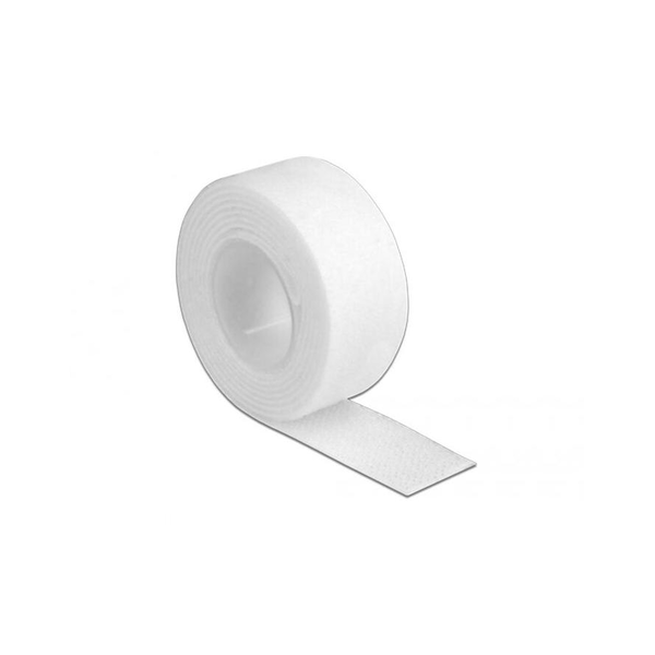 Delock Velcro fehér ragasztó szalag guriga Hx 1 m x Sz 20 mm