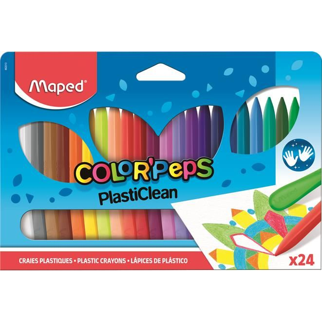Maped "Color`Peps" PlastiClean zsírkréta 24 db (862013) (862013)