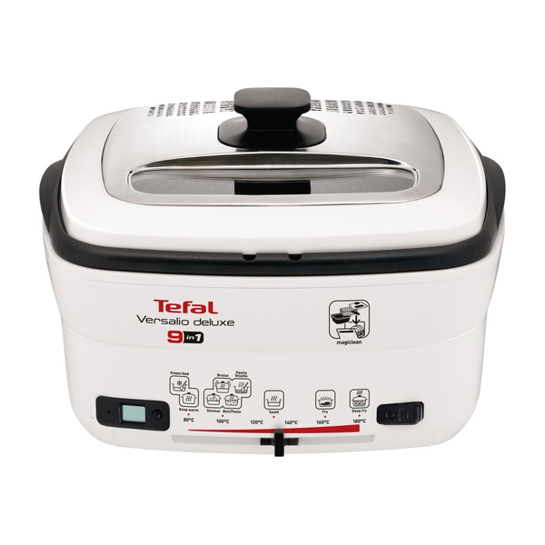 Tefal FR4950 Versalio Deluxe 2L 1600W Бял мултифункционален фритюрник