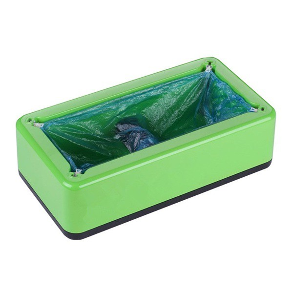 Cipővédő lábzsák adagoló (műanyag, otthoni, irodai használatra) ZÖLD