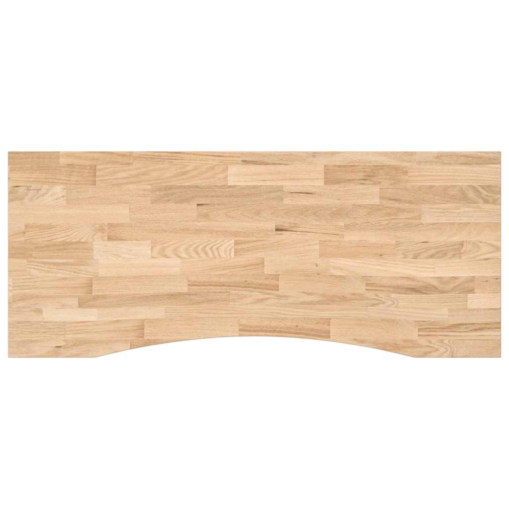 tömör tölgyfa téglalap alakú asztallap kezeletlen 120x50x2,5 cm (4009009)