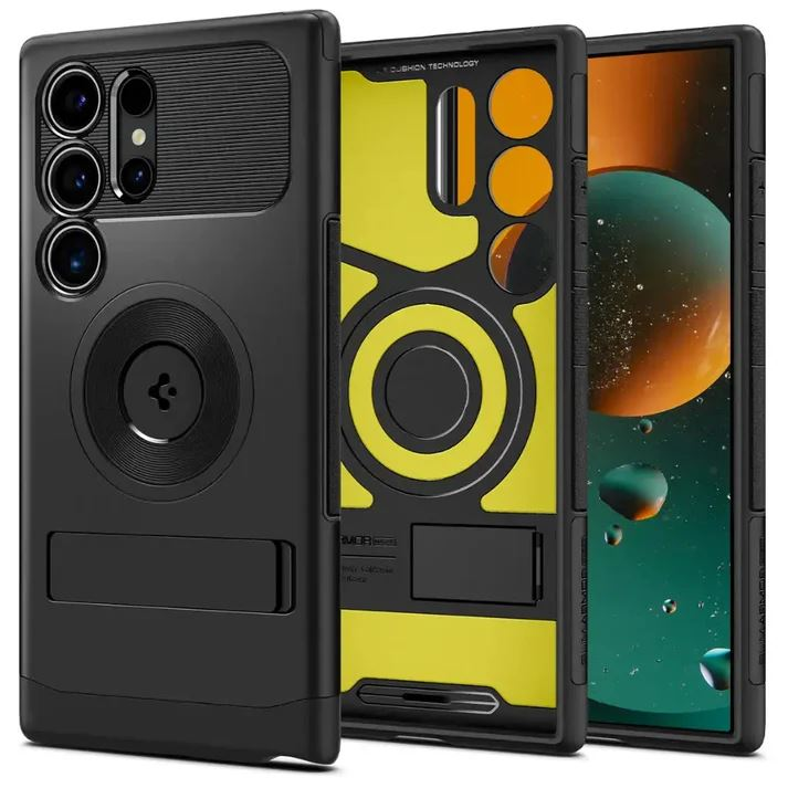 Spigen Slim Armor Magfit Samsung Galaxy S24 Ultra Magsafe tok fekete (ACS07189) (ACS07189)