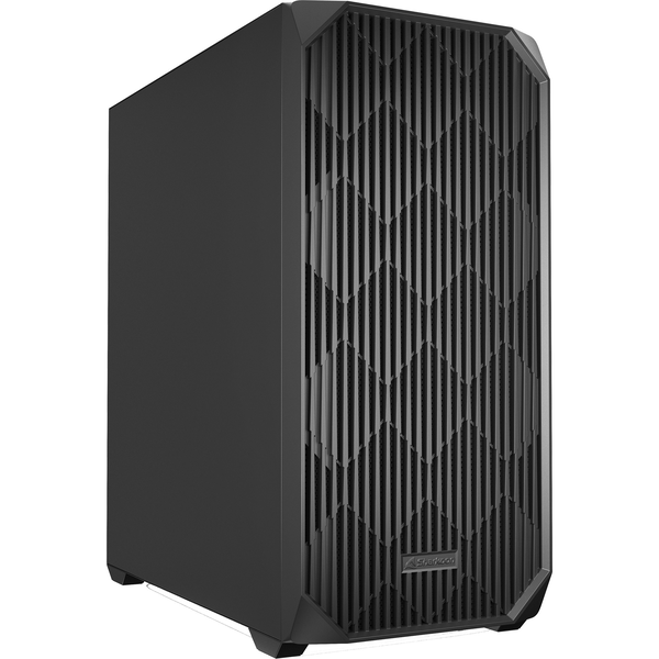 Sharkoon AK3 Midi Torony Számítógépház + 2 x 120mm ventillátor - Fekete
