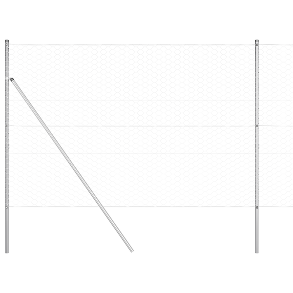 Hatlapú kerítés 1,5x50 m Horganyzott acél