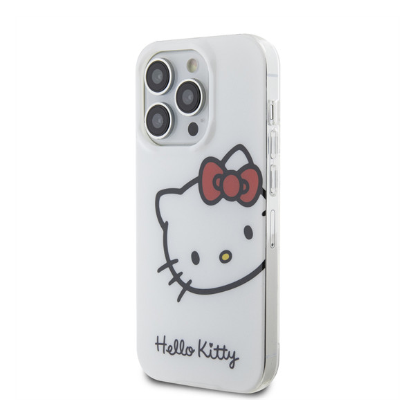 Hello Kitty IML Head Logo iPhone 15 Pro Max telefon tok - Fehér (HKHCP15XHCKHST)