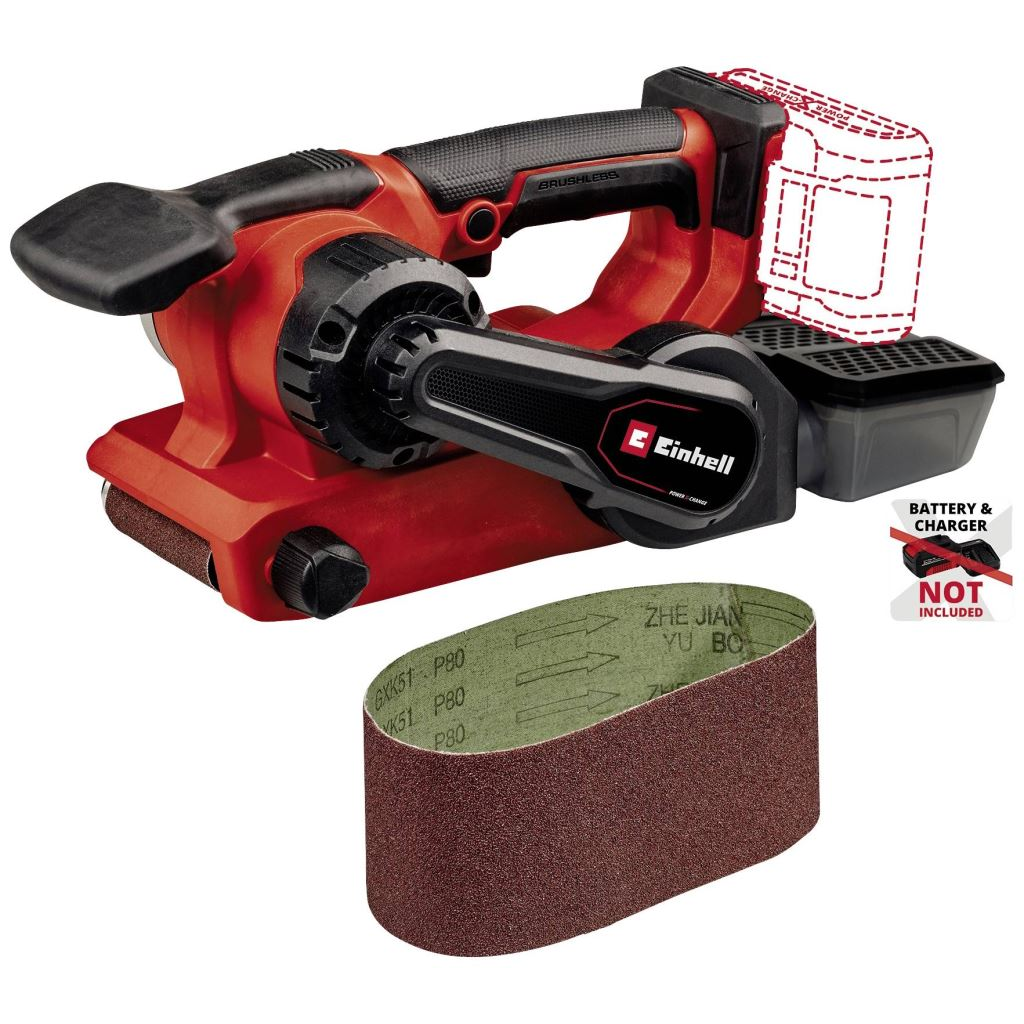 Einhell TP-BS 18/457 Li BL - Solo akkus szalagcsiszoló, akkumulátor és töltő nélkül (4466270) (4466270)