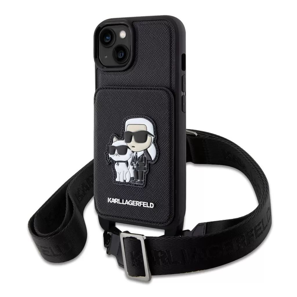 Karl Lagerfeld Apple iPhone 14 tok fekete (KLHCP14SCSAKCPMK)