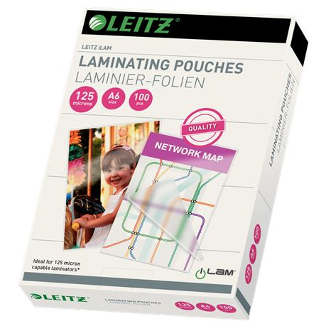 Leitz iLAM meleglamináló fólia A6 méret, 125 mikron (33806) (le33806)