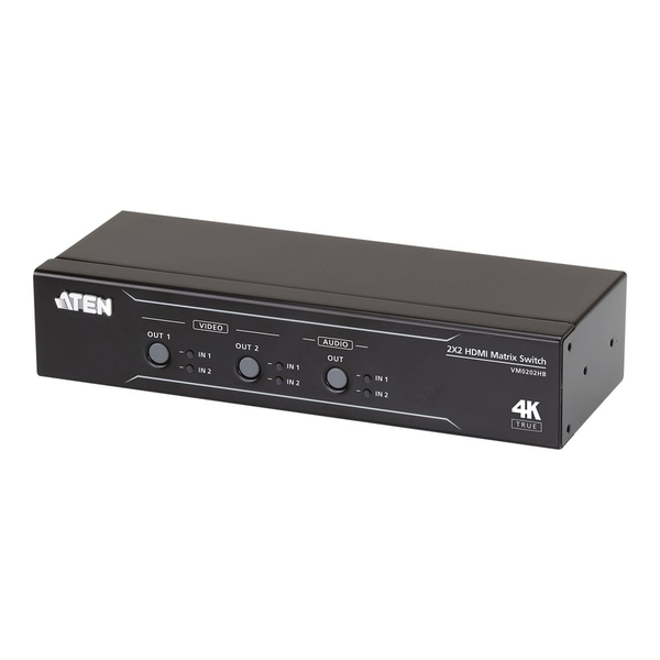 ATEN 2 x 2 True 4K HDMI Matrix Switch with Audio De-Embedder