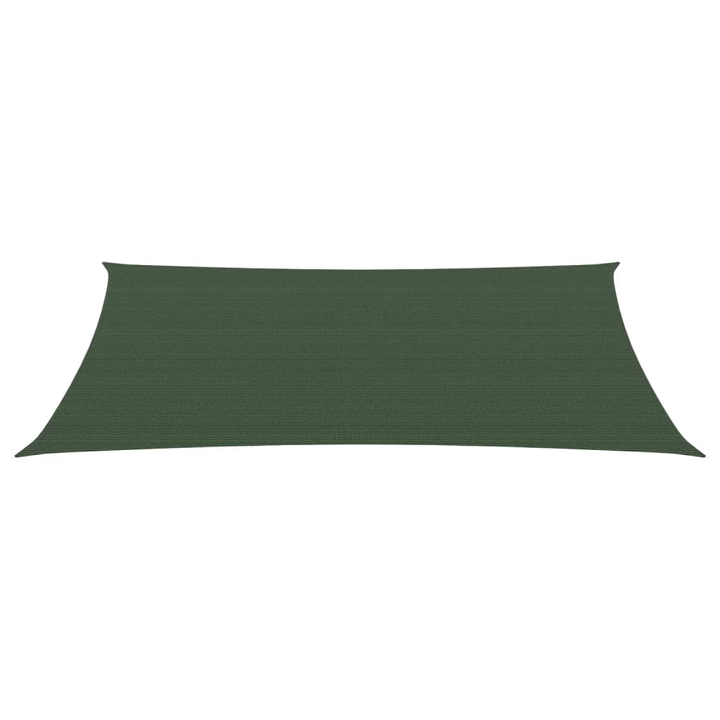 sötétzöld HDPE napvitorla 160 g/m² 3 x 6 m (311460)