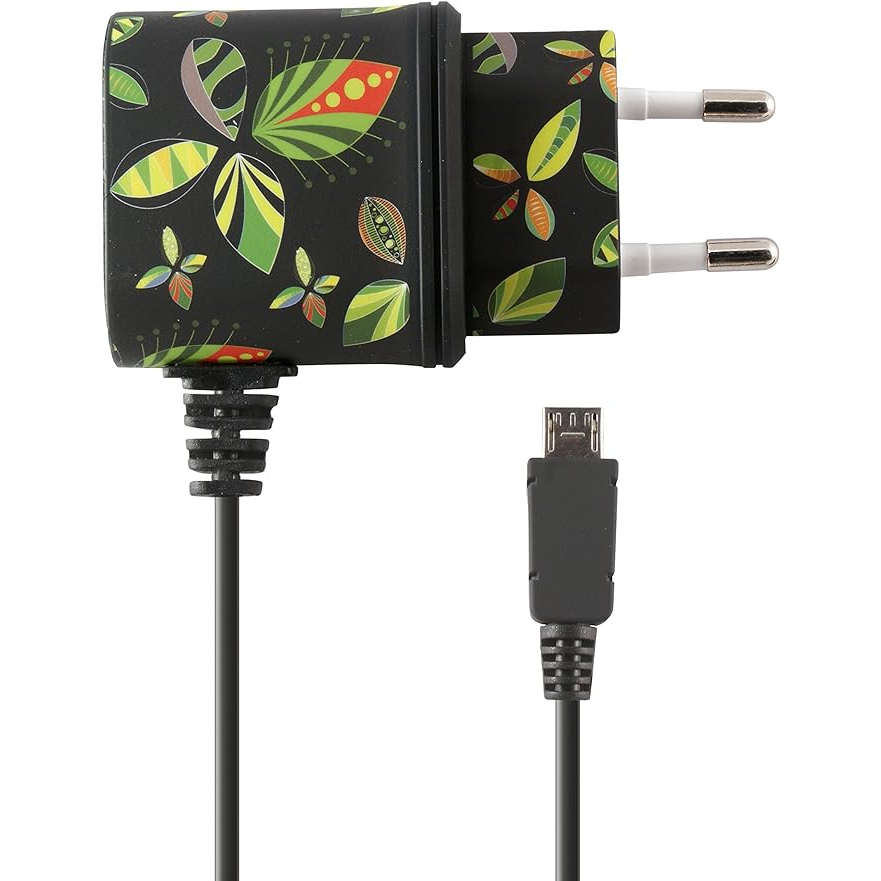 KSIX Micro-USB-B Hálózati töltő - Mintás (5V / 1A) (KSIXB1740CD02FN)