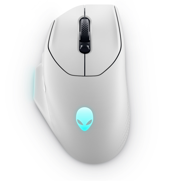 Mouse wireless pentru jocuri Alienware AW620M pentru dreptaci, 26000 DPI, alb