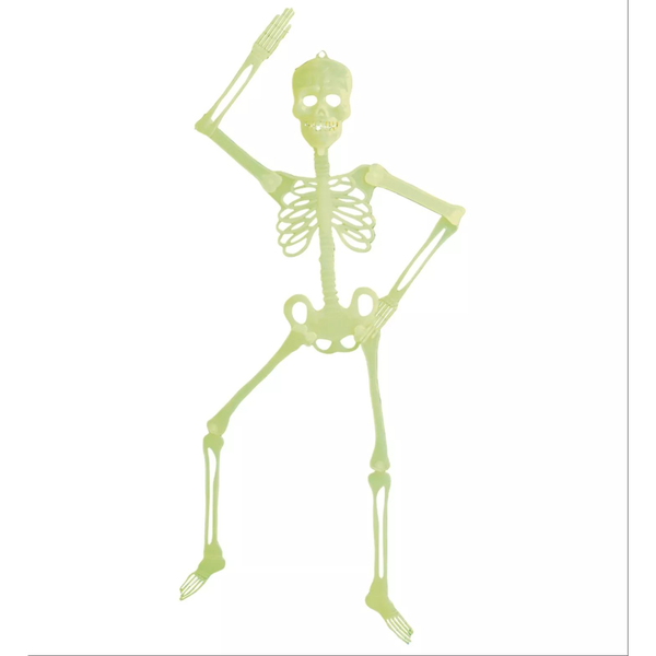 Sötétben világító csontváz dekoráció 90 cm