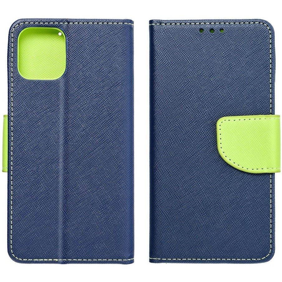 Motorola Edge 20 Lite, Oldalra nyíló tok, stand, Fancy Book, sötétkék - Csomagolás nélkül!