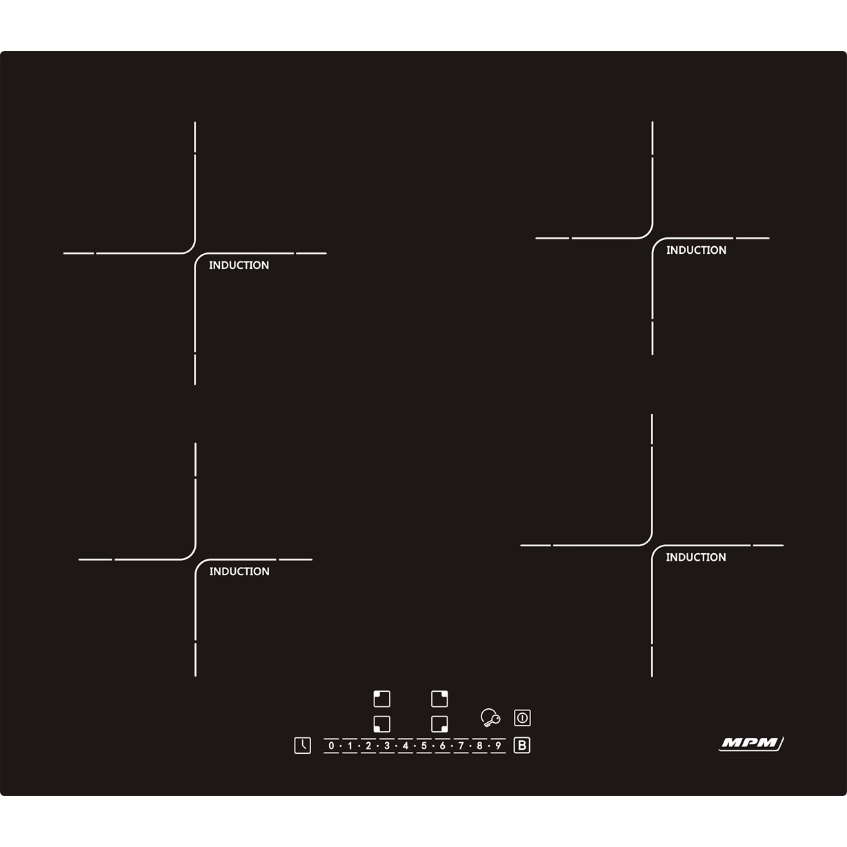 MPM MPM-60-IM-11 Indukciós főzőlap - Fekete (MPM-60-IM-11)